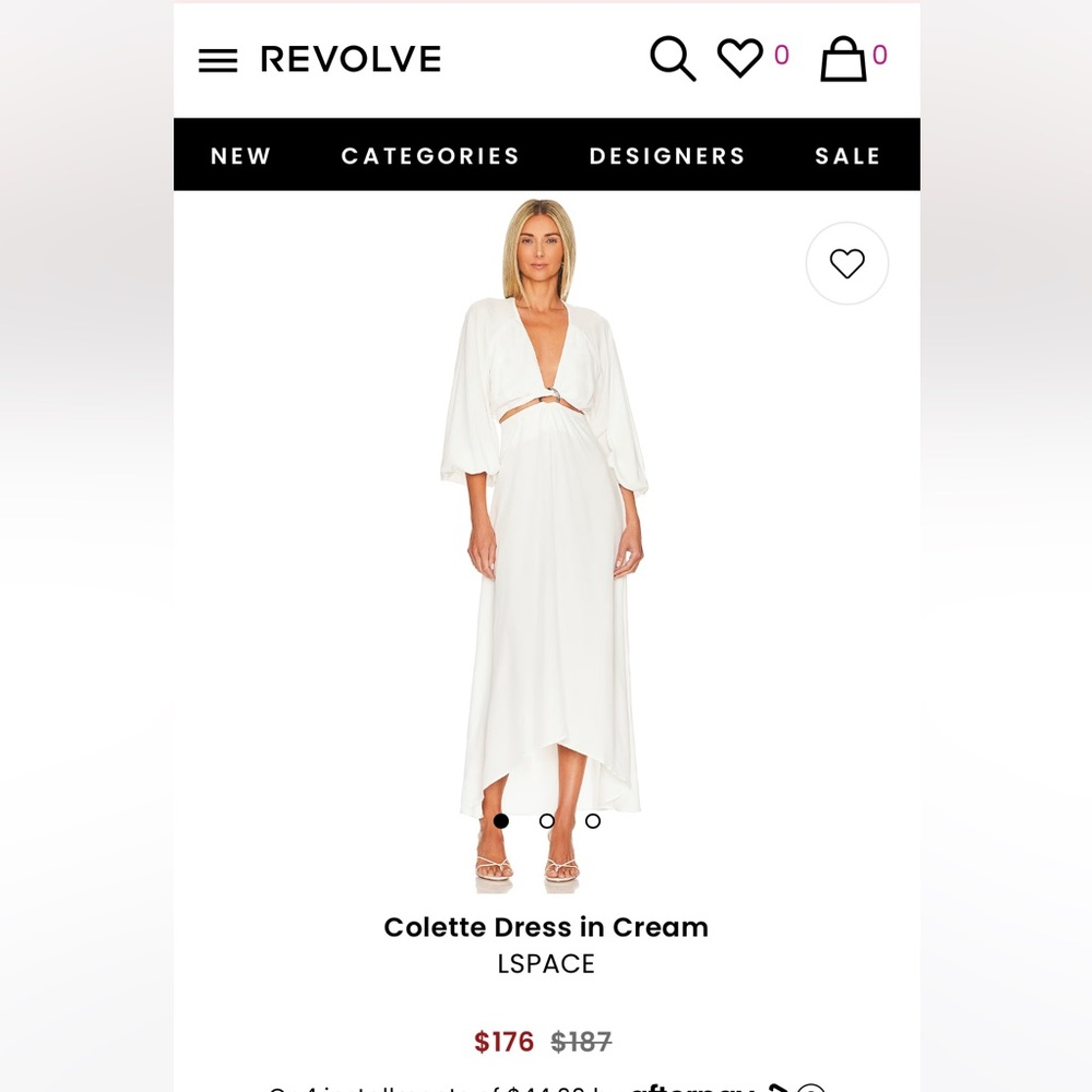 BNWT - L*Space Colette Dress in Cream - Size S
